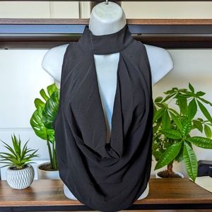 Windsor High Neck w/ Deep Cowl Neck and Zipper in back.